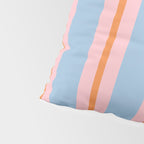 Cute Basic Stripes Light Blue Orange Pink Pillow Sham Gallery Image 4