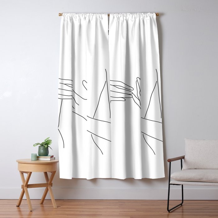 Line Hands 2 Window Curtain Gallery Image 5