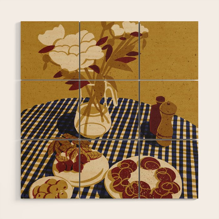 Flowers Peony Wood Wall Art