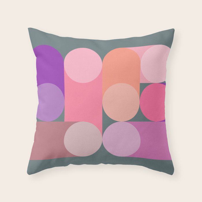 Modern Geometric 87B Throw Pillow Gallery Image 1