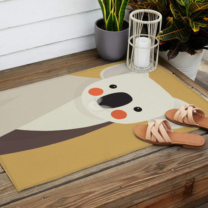 Koala, Animal Portrait Outdoor Rug Gallery Image 2