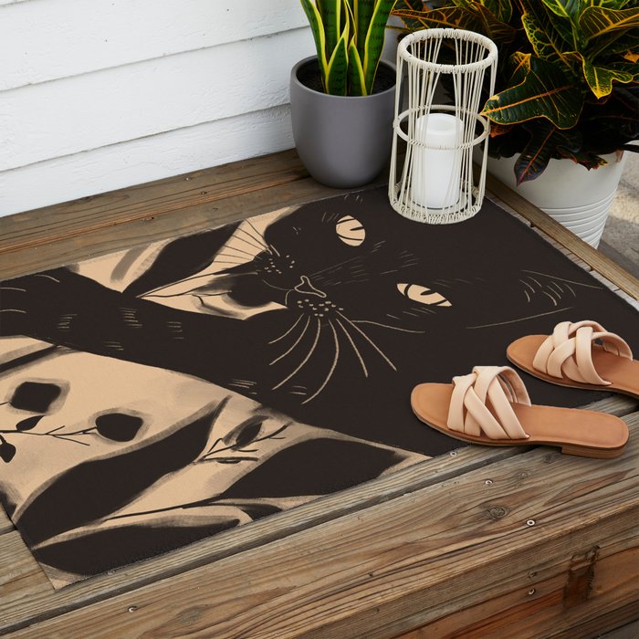 Black Cat 4 Outdoor Rug Gallery Image 2