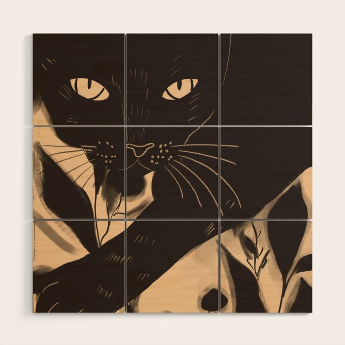 Black Cat 4 Wood Wall Art Gallery Image 1