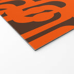 Mid Century Modern Loops Retro 70s Dark Brown and Orange Pattern Welcome Mat Gallery Image 2