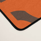 Mid Century Modern Loops Retro 70s Dark Brown and Orange Pattern Desk Mat Gallery Image 4