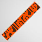 Mid Century Modern Loops Retro 70s Dark Brown and Orange Pattern Table Runner Gallery Image 3
