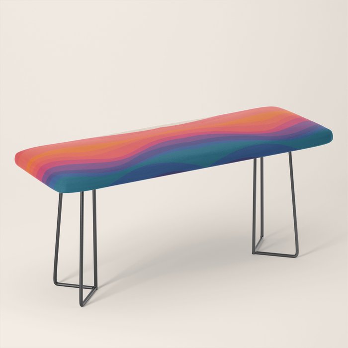 Sacred Geometric Waves: Retro 80s Edition Bench Gallery Image 1