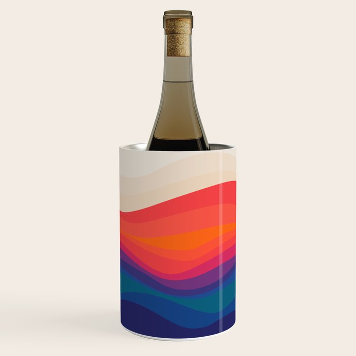 Sacred Geometric Waves: Retro 80s Edition Wine Chiller Gallery Image 3