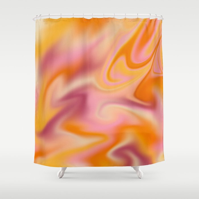 Peach fuzz gradient blend Shower Curtain Gallery Image 1