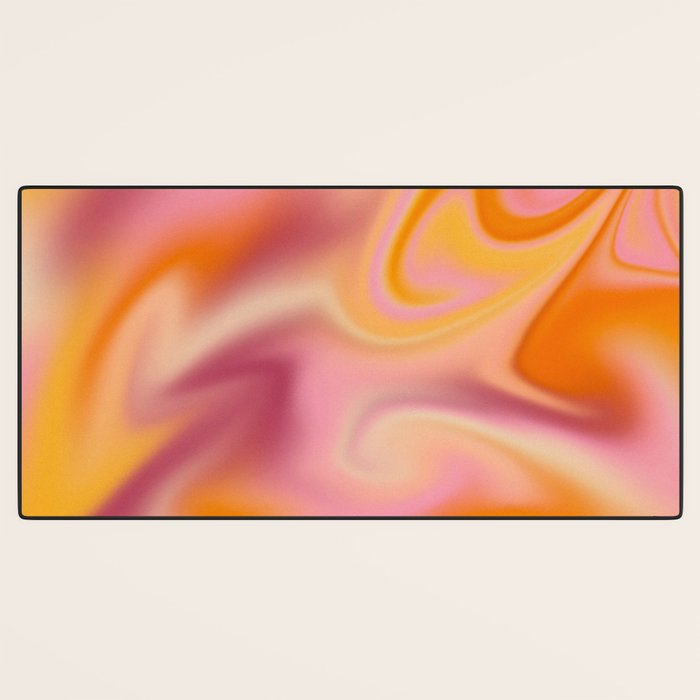 Peach fuzz gradient blend Desk Mat Gallery Image 3