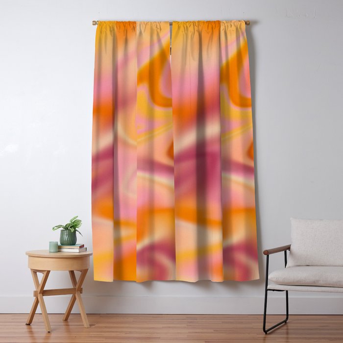 Peach fuzz gradient blend Window Curtain Gallery Image 1