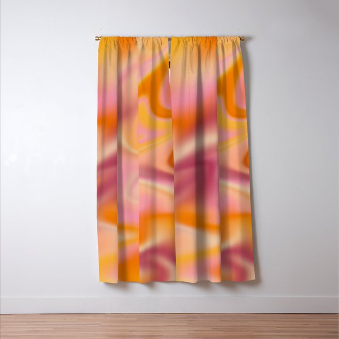 Peach fuzz gradient blend Window Curtain Gallery Image 3