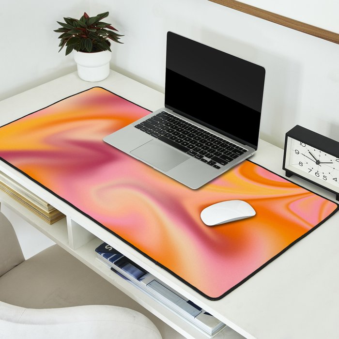 Peach fuzz gradient blend Desk Mat Gallery Image 2