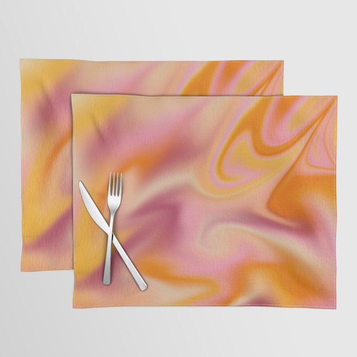 Peach fuzz gradient blend Placemat Gallery Image 1