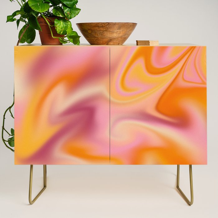 Peach fuzz gradient blend Credenza Gallery Image 1