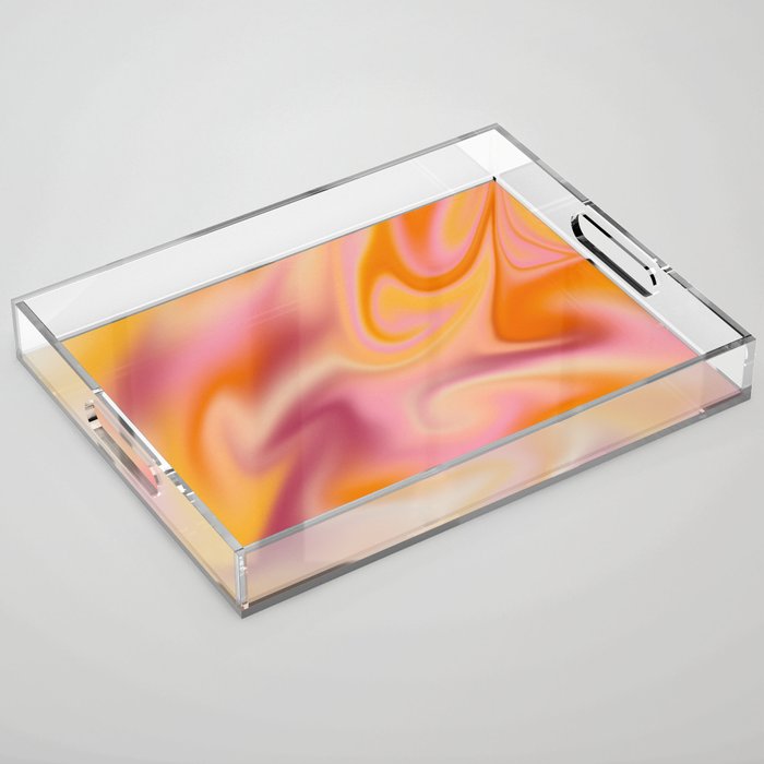 Peach fuzz gradient blend Acrylic Tray Gallery Image 1