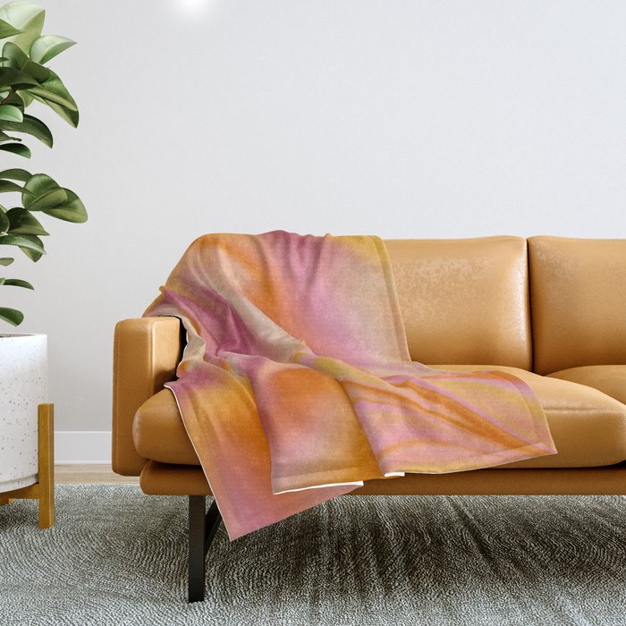 Peach fuzz gradient blend Throw Blanket Gallery Image 1