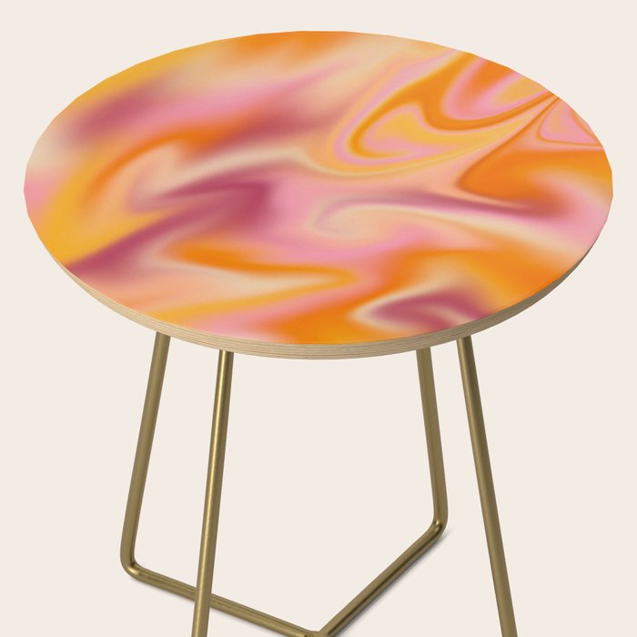 Peach fuzz gradient blend Side Table Gallery Image 2