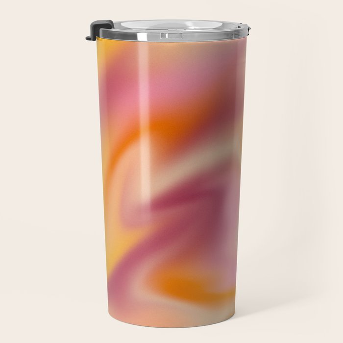 Peach fuzz gradient blend Travel Mug Gallery Image 3