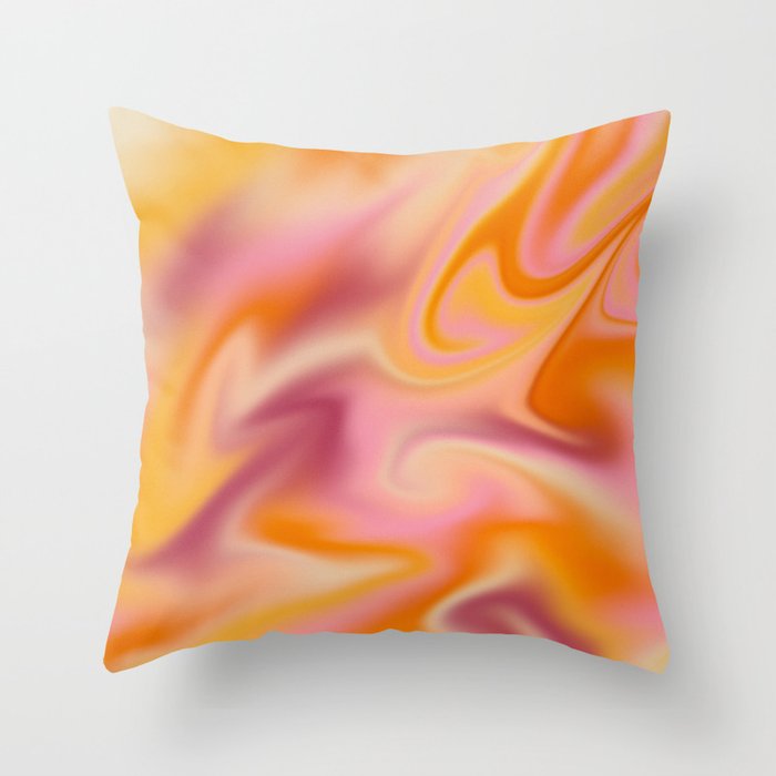 Peach fuzz gradient blend Throw Pillow Gallery Image 6