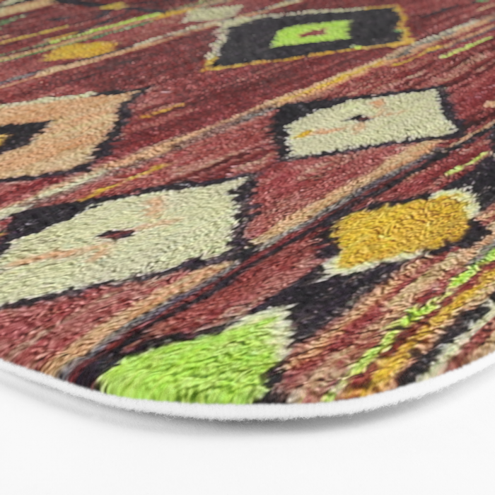 Moroccan Sunset Bohemian Geometric Pattern Bath Mat Gallery Image 3