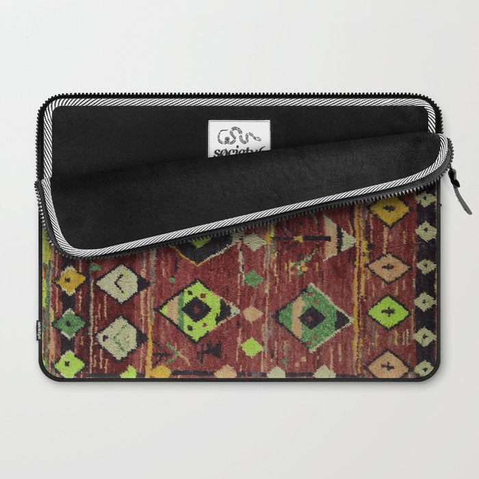 Moroccan Sunset Bohemian Geometric Pattern Laptop Sleeve Gallery Image 2
