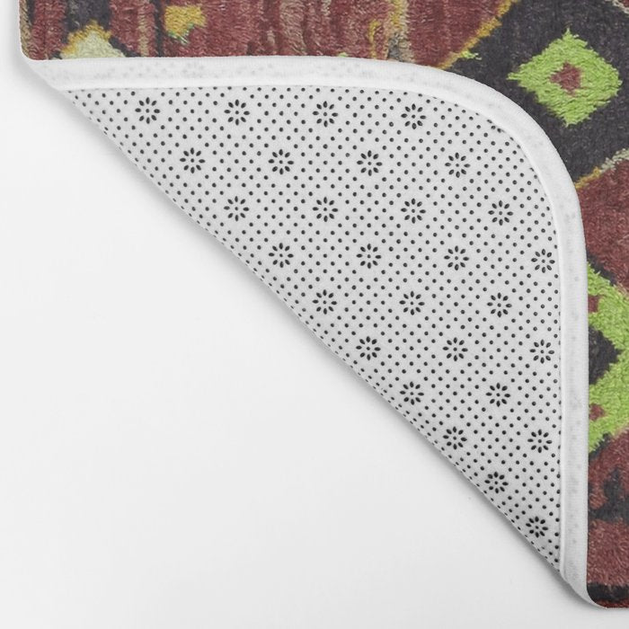 Moroccan Sunset Bohemian Geometric Pattern Bath Mat Gallery Image 2