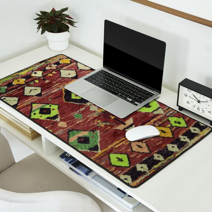 Moroccan Sunset Bohemian Geometric Pattern Desk Mat Gallery Image 2