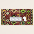 Moroccan Sunset Bohemian Geometric Pattern Desk Mat Gallery Image 1