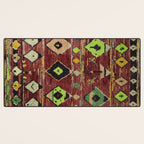 Moroccan Sunset Bohemian Geometric Pattern Desk Mat Gallery Image 3