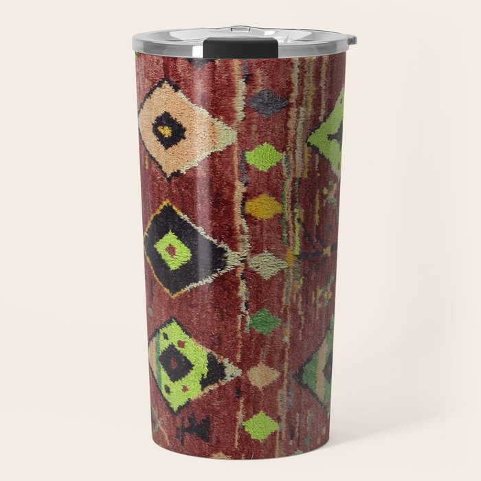 Moroccan Sunset Bohemian Geometric Pattern Travel Mug Gallery Image 1