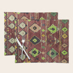 Moroccan Sunset Bohemian Geometric Pattern Placemat Gallery Image 1