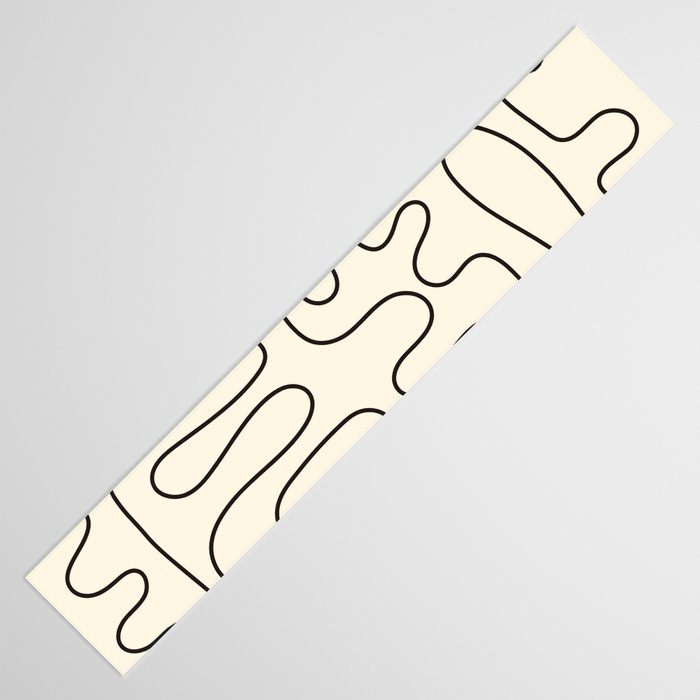 Abstract Lines 2 black and white Table Runner Gallery Image 3