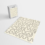 Abstract Lines 2 black and white Jigsaw Puzzle Gallery Image 2