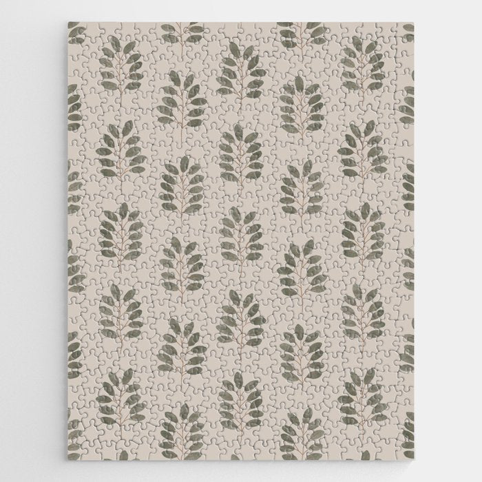 noble branches - pewter and olive Jigsaw Puzzle Gallery Image 1