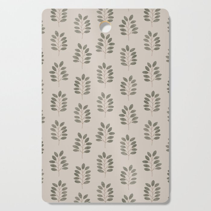 noble branches - pewter and olive Cutting Board Gallery Image 1