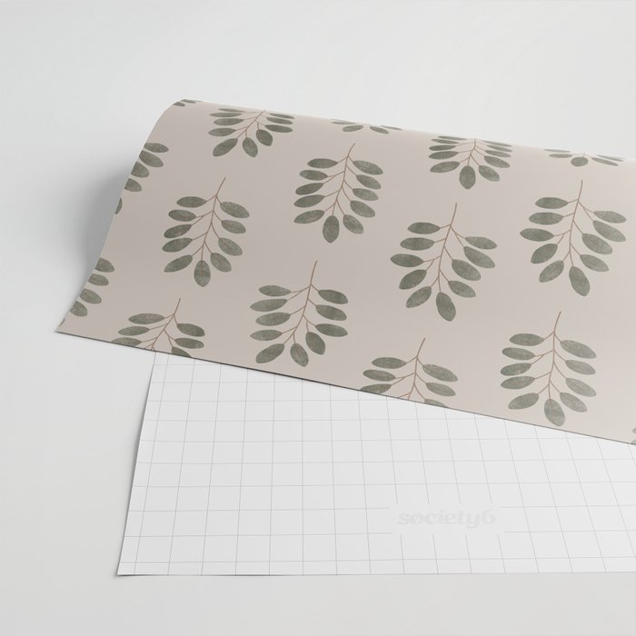 noble branches - pewter and olive Wrapping Paper Gallery Image 2
