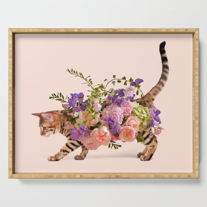 FLOWER CAT Serving Tray Gallery Image 1