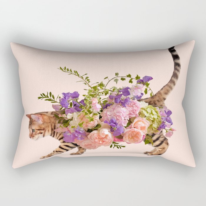 FLOWER CAT Rectangular Pillow Gallery Image 2