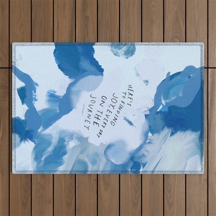 "Here's To Finding Joy, Every Day On The Journey" Outdoor Rug Gallery Image 1