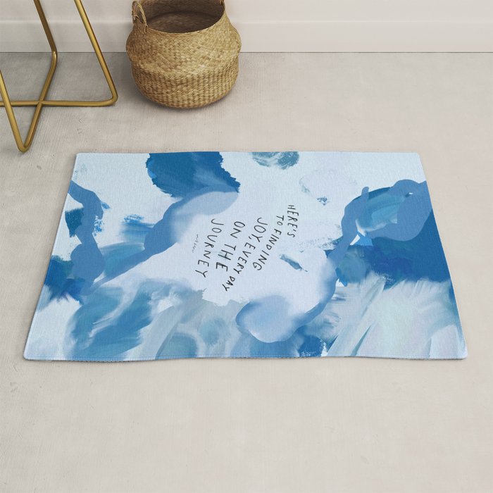 "Here's To Finding Joy, Every Day On The Journey" Rug Gallery Image 1