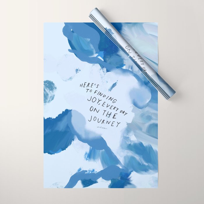 "Here's To Finding Joy, Every Day On The Journey" Wrapping Paper Gallery Image 1