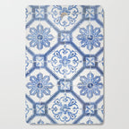 Blue Portugese Tile Pattern | Colorful Travel Photography in Portugal | Azulejos House Design Art Print Cutting Board Gallery Image 1