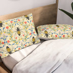 Bee Garden - Cream Pillow Sham Gallery Image 2