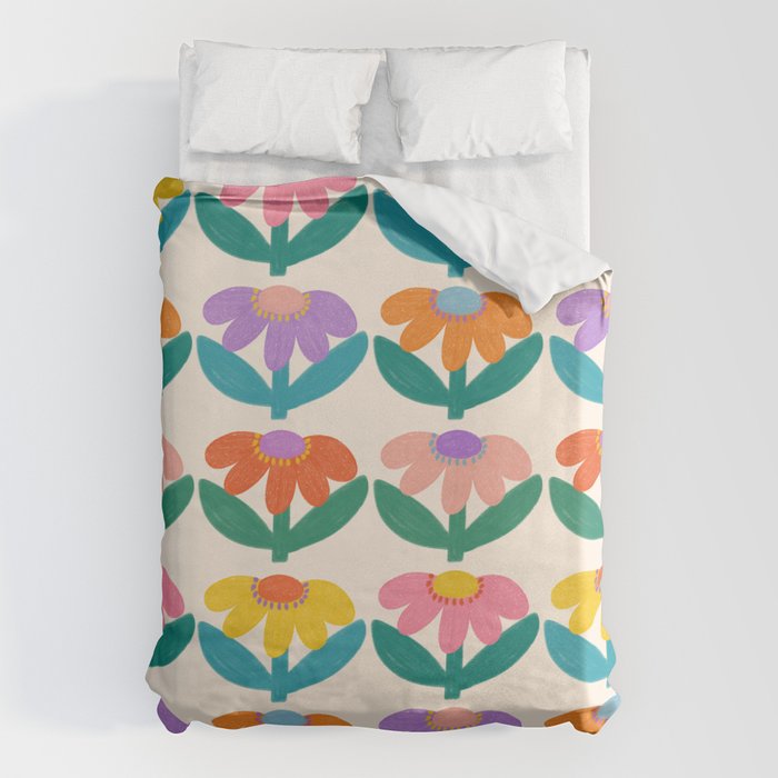 Retro Fun Flower - Adore You  Duvet Cover Gallery Image 6
