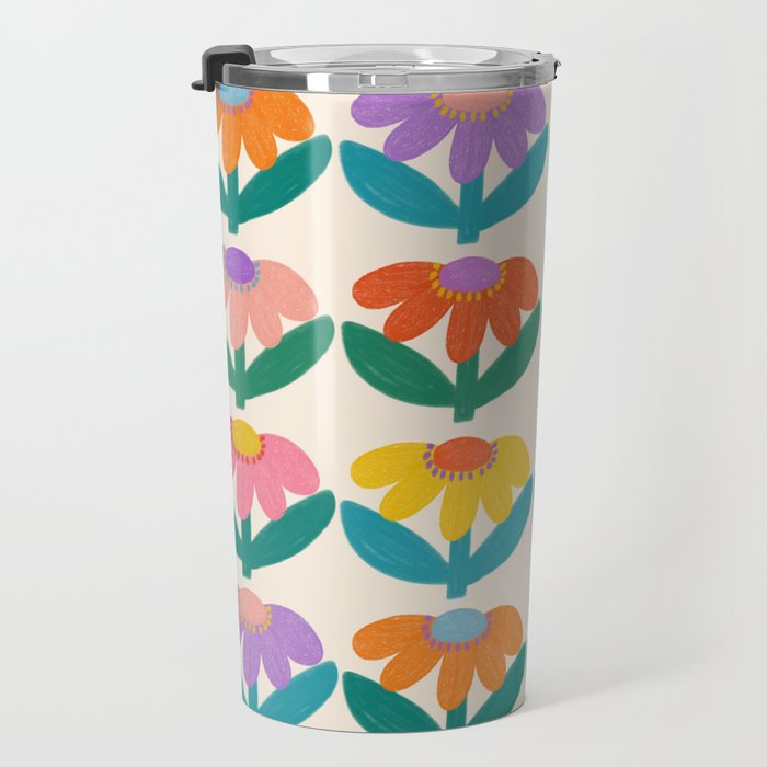 Retro Fun Flower - Adore You  Travel Mug Gallery Image 3