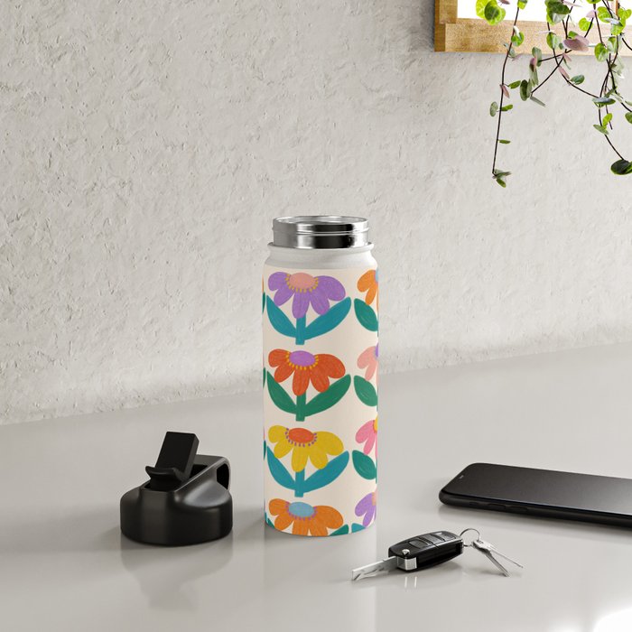 Retro Fun Flower - Adore You  Water Bottle Gallery Image 4