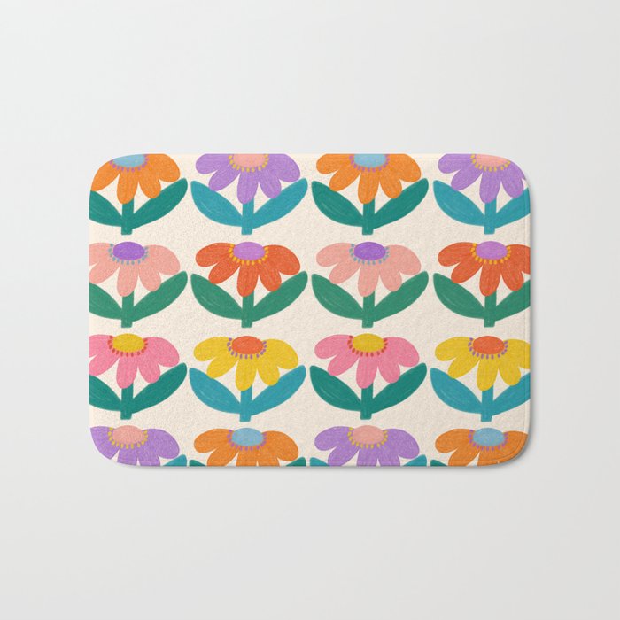 Retro Fun Flower - Adore You  Bath Mat Gallery Image 1