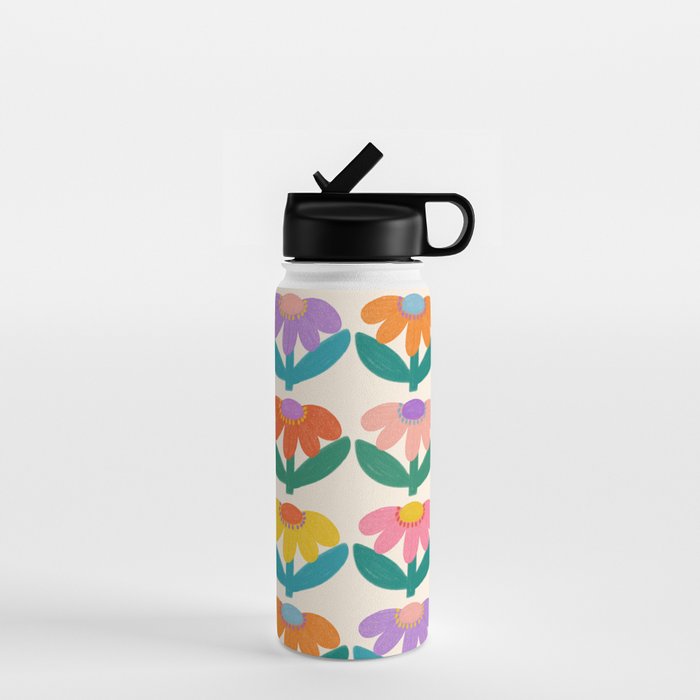 Retro Fun Flower - Adore You  Water Bottle Gallery Image 1