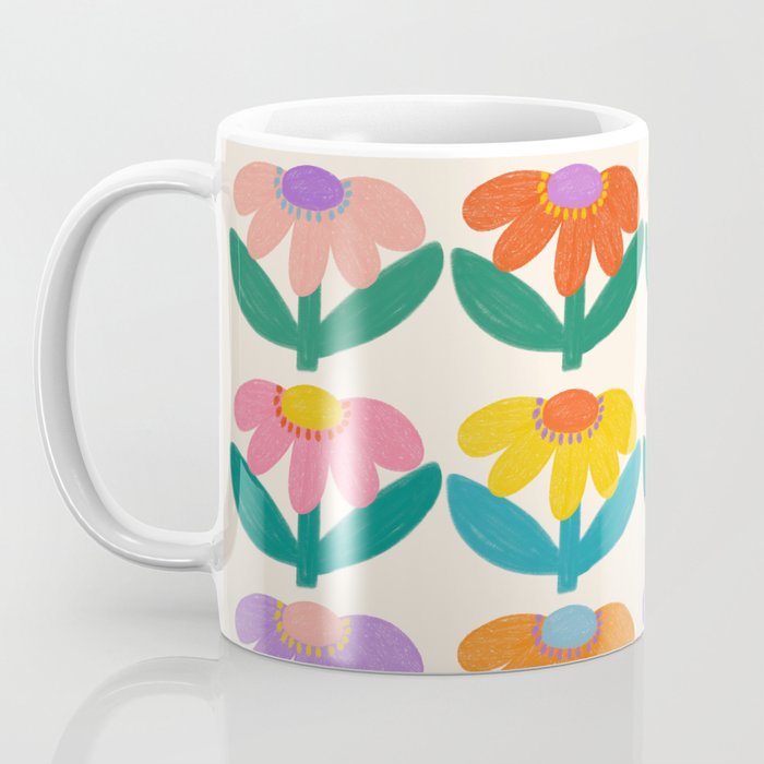 Retro Fun Flower - Adore You  Coffee Mug Gallery Image 3